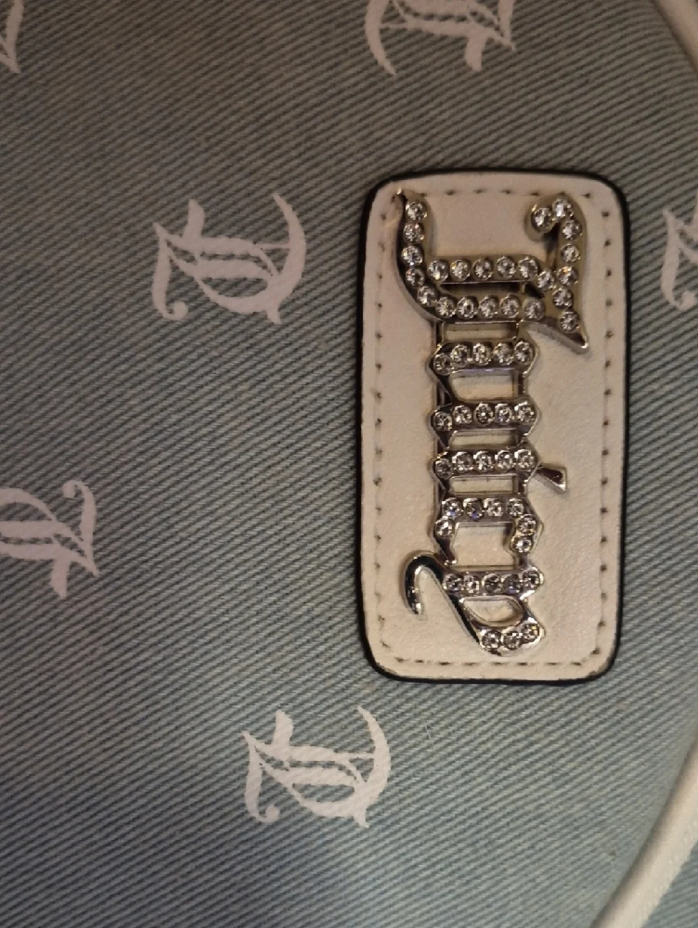 Juicy Couture Denim Monogram Mini Backpack